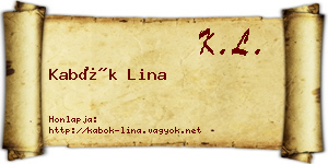Kabók Lina névjegykártya
